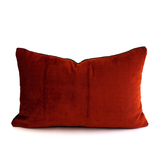Nikki Lumbar Cushion - Pétrole Orangé