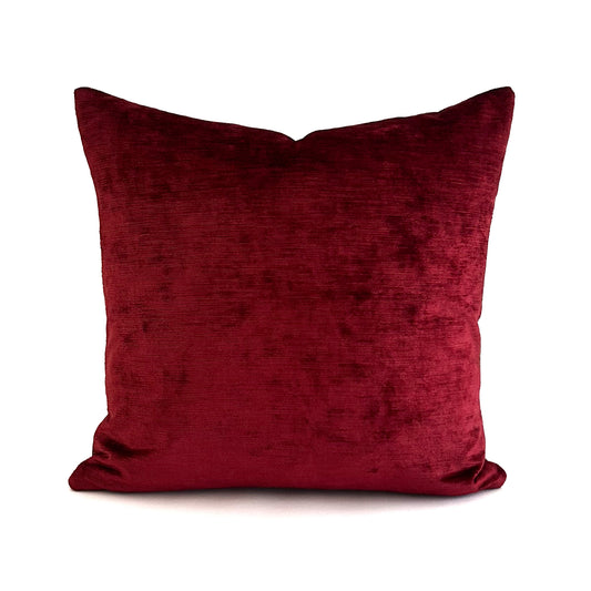 Buckthorn Paisley Velvet Cushion - Port