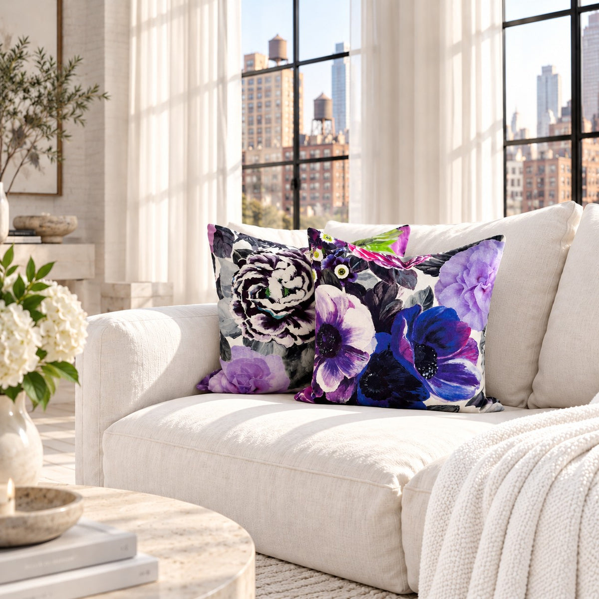 Oriana Cushion - Crocus (4 Pattern Variations)