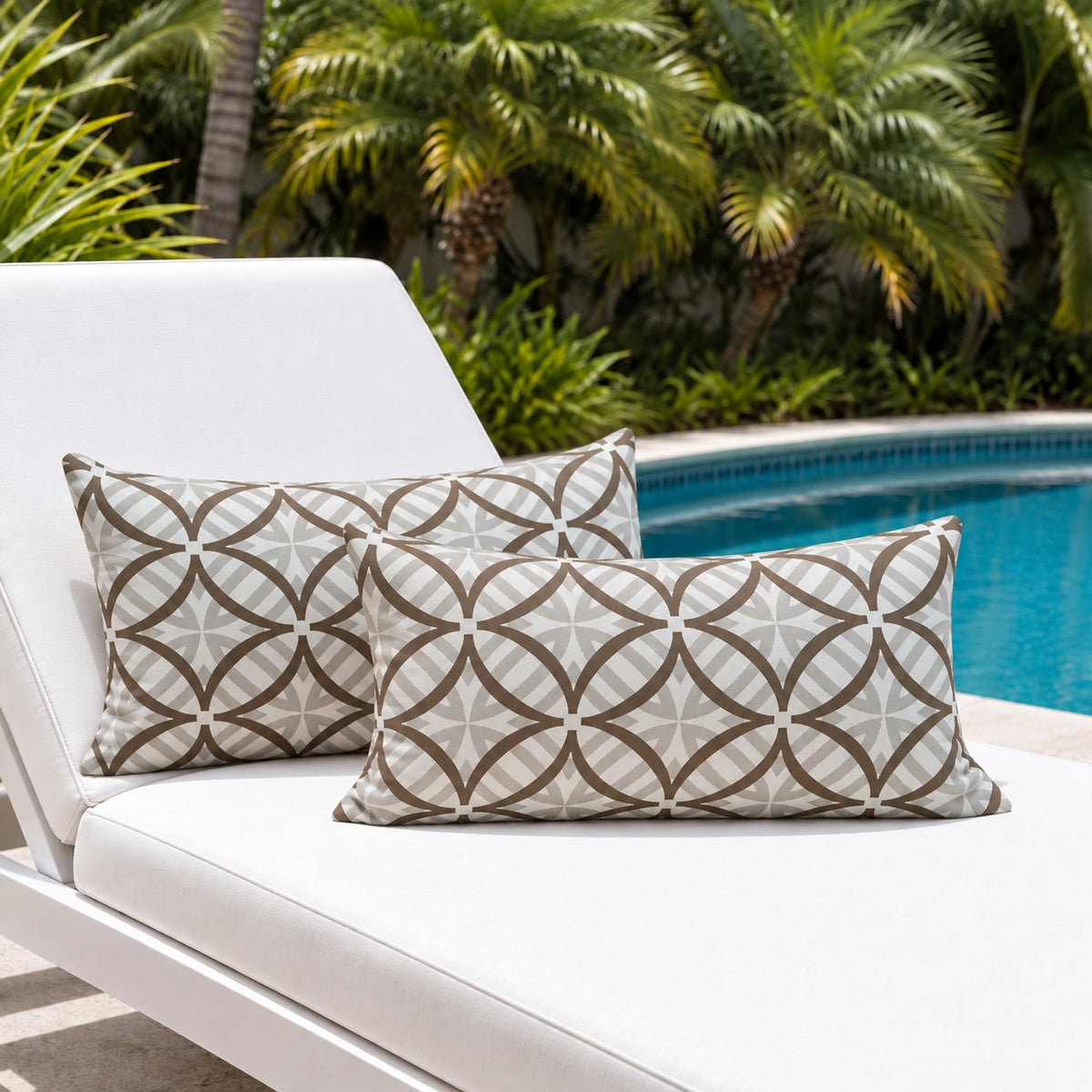 Coolum Outdoor Lumbar Cushion - Stone