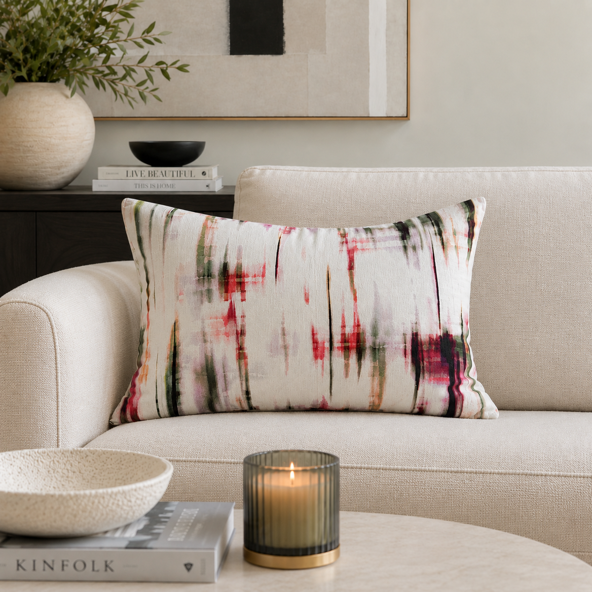 Cromatico Lumbar Cushion - Coralline
