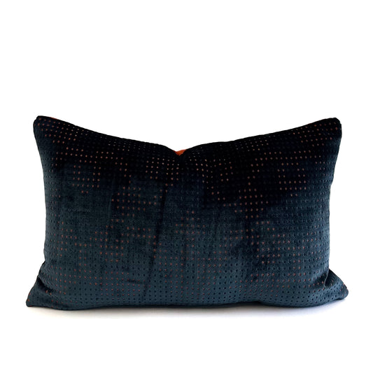 Nikki Lumbar Cushion - Pétrole Orangé