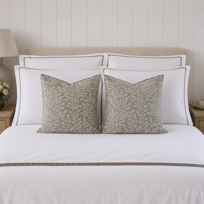 Kelso Embroidery Cushion - Cobblestone