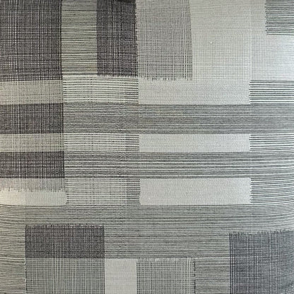 Close up of grey and white checkered style fabric.