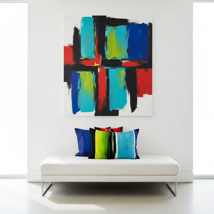Tempera Lumbar Cushion - Multicolour Garance