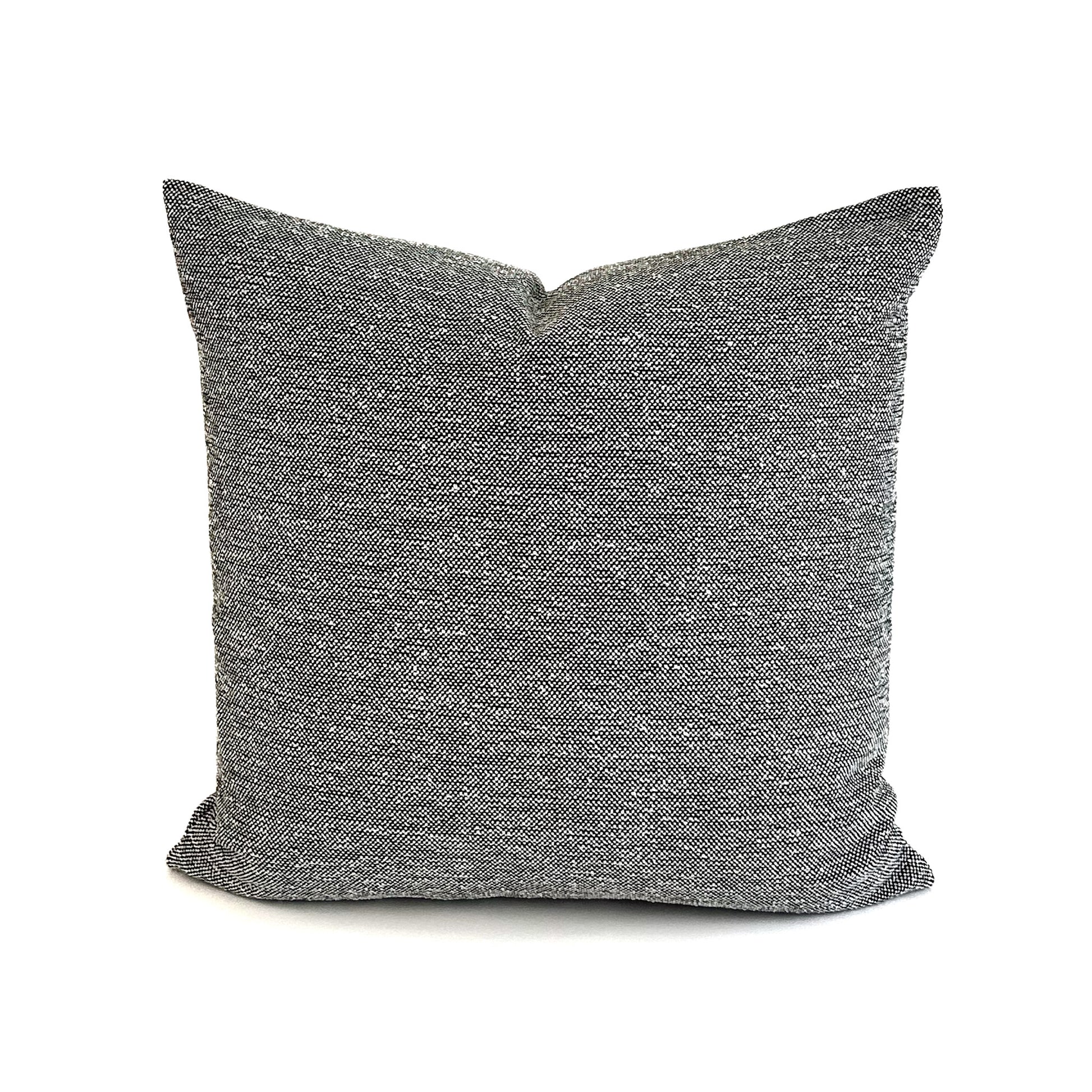 Gray textured outdoor cushion on a white background