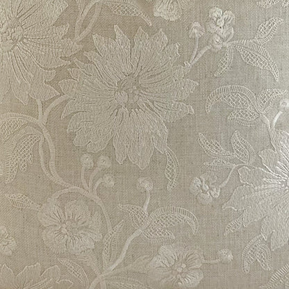 Decorative embroidered floral fabric 