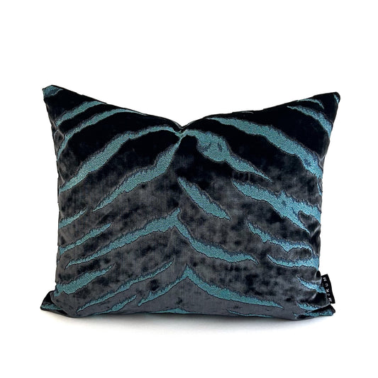 Bengal Tiger Lumbar Cushion - Sapphire