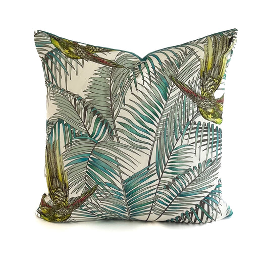 Sunbird Cushion - Jade, Lemon