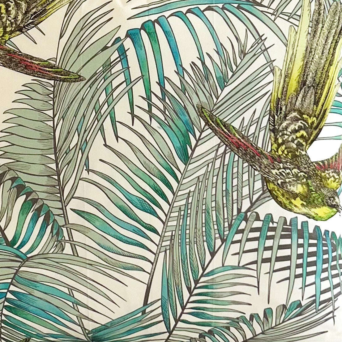 Sunbird Cushion - Jade, Lemon (2 Pattern Variations)