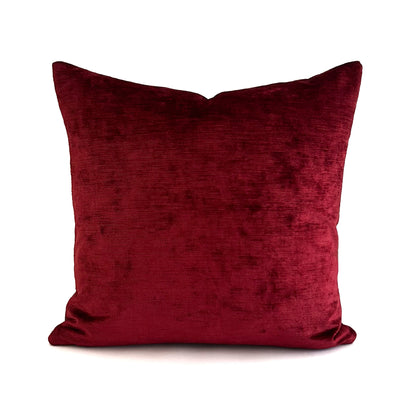 Buckthorn Paisley Velvet Cushion - Port
