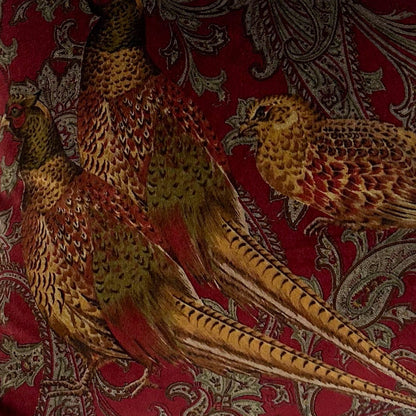 Buckthorn Paisley Velvet Cushion - Port