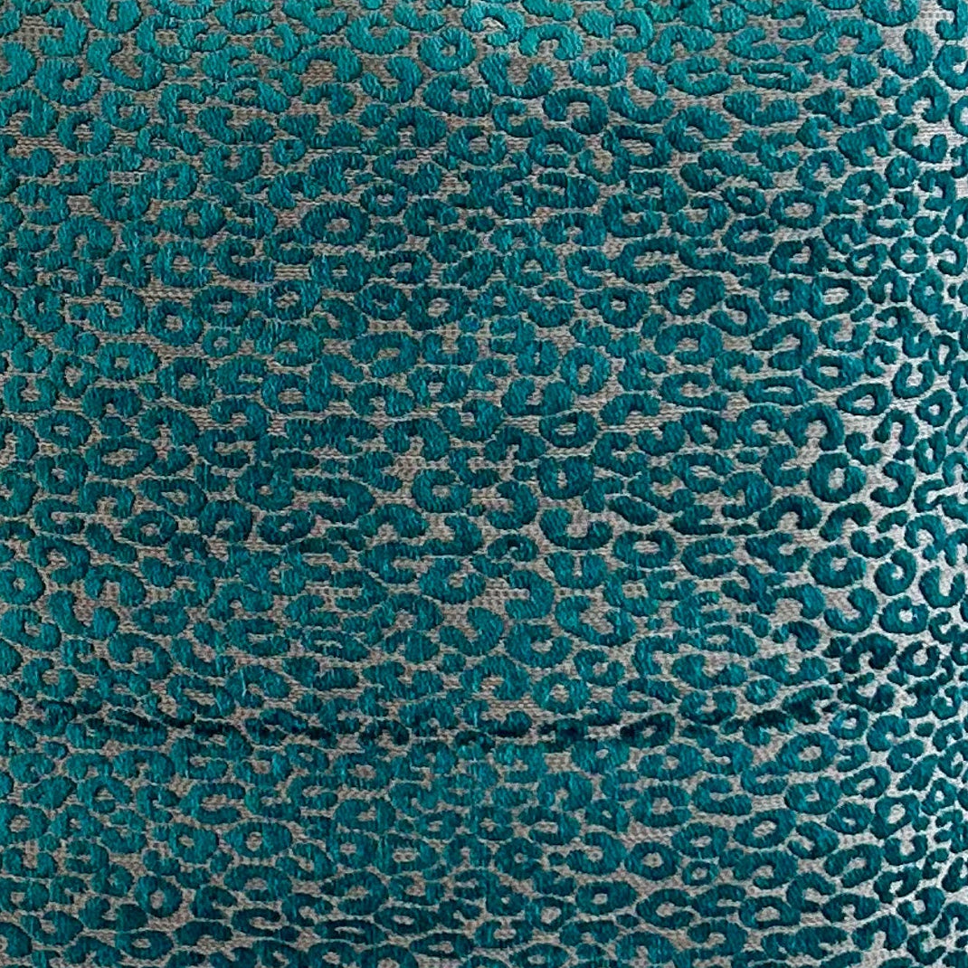 Teal Cheeta patterned fabric