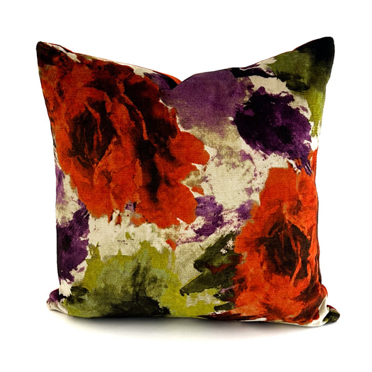 Jazzy Flower Cushion - Russett