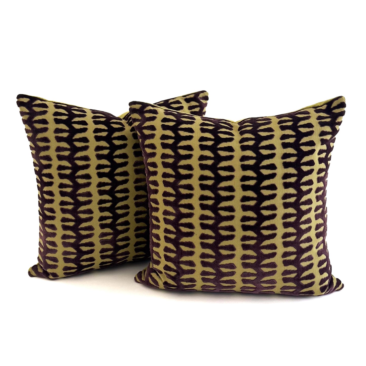 Verdi Cushion - Aubergine, Moss