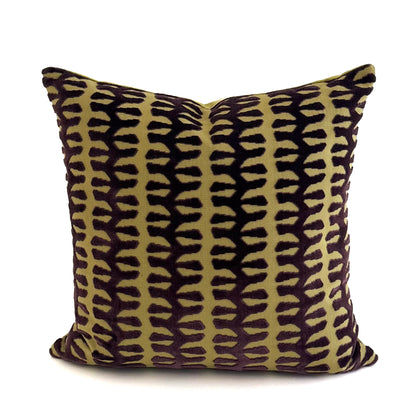 Verdi Cushion - Aubergine, Moss