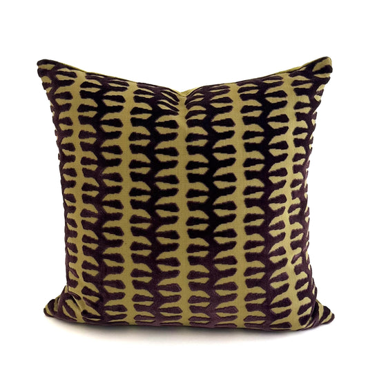 Verdi Cushion - Aubergine, Moss