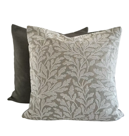 Kelso Embroidery Cushion - Cobblestone