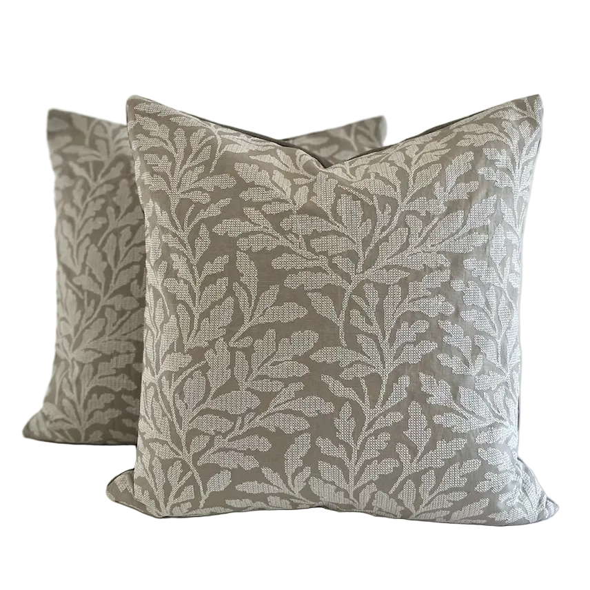 Kelso Embroidery Cushion - Cobblestone