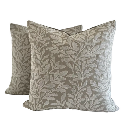 Kelso Embroidery Cushion - Cobblestone