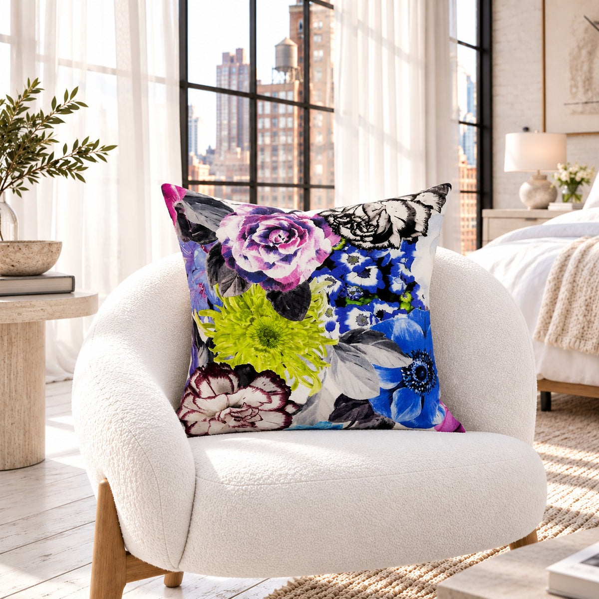 Oriana Euro Cushion - Crocus (4 Pattern Variations)
